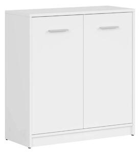 Comoda NEPO PLUS, alb, PAL laminat, cu 2 usi, 80x34x84 cm