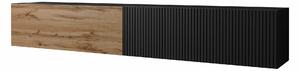 Comodă TV Species, Negru, Stejar Wotan, MDF, PAL laminat, 31x200x30cm, 25.6 kg