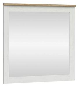 Oglinda LOKSA, alb/stejar, PAL laminat, 96x4x91 cm