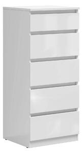 Comoda TETRIX, alb lucios, PAL, 50x45x115 cm
