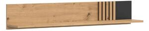 Raft VABRES, stejar artisan/negru mat, PAL laminat, 136x23x23 cm