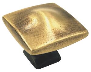 Buton pentru mobila Gao, finisaj bronz antichizat, 30x30 mm