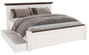 Dormitor Select lemn masiv, alb/nuc