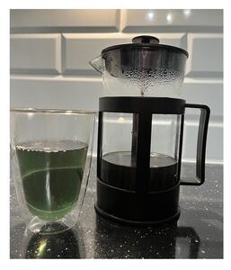 Presa franceza pentru cafea si ceai, capacitate 1 litru, pentru 3-6 persoane, infuzor sticla, sita si piston otel inoxidabil