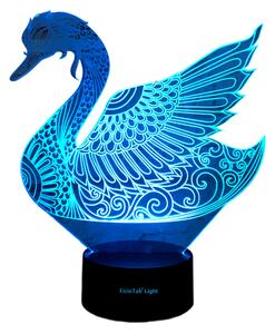 Lampa de veghe 3D, LED 7 culori, lumina ambientala - Lebada
