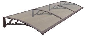 Copertină PREMIUM 360x80 cm, placă 6 mm dintr-o bucată – Maro/Bronz