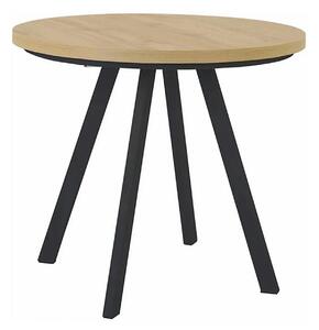 Masa extensibila PARES, stejar artisan/negru, PAL laminat/metal, 90/18