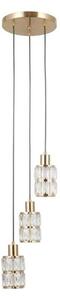 ITALUX PND-40668-3-HBR - Lustră suspendată ALMA pe cablu, 3xE27/40W/230V, aurie