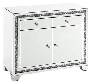 Comoda ATLANTA, alb/crom, 100x40x80 cm