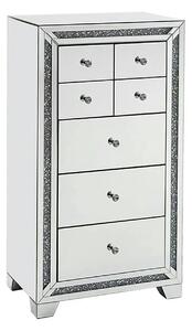 Comoda ATLANTA, alb/crom, 66x41x120 cm