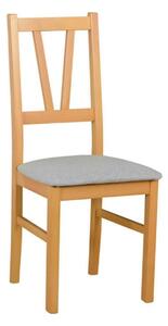 Scaun FILO, stejar auriu/gri, stofa clasica/lemn, 43x50x94 cm