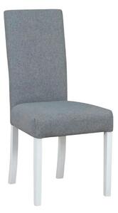 Scaun CAMPEL, gri deschis/alb, stofa clasica/lemn, 46x55x96 cm