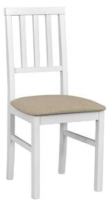 Scaun AREN, bej/alb, stofa clasica/lemn, 43x50x92 cm