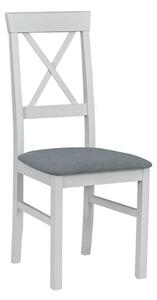 Scaun ALLA 3, gri/alb, stofa clasica/lemn, 43x51x95 cm