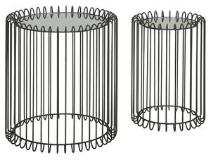 Set 2 masute cafea PIA, negru, metal
