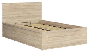 Pat TETRIX 120x200, stejar sonoma, PAL laminat, cu somiera si lada dep