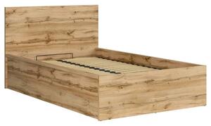 Pat TETRIX 120x200, stejar wotan, PAL laminat, cu somiera si lada depo