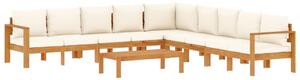 Set de canapele de grădină cu perne, 6 piese, lemn masiv acacia