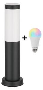 Brilagi - Lampă LED RGBW de exterior 1xE27/9W/230V 40 cm IP44 neagră