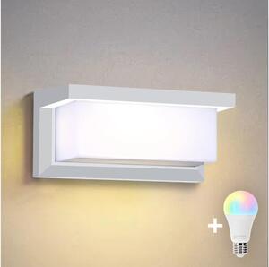 Brilagi BRICKY - Aplică LED RGBW de perete pentru exterior, 1xE27/9W/230V, albă, IP54