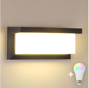 Brilagi BRICKY Aplica de perete pentru exterior LED RGBW 1xE27/9W/230V antracit IP54