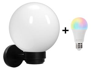 Brilagi-LED RGBW Aplica de exterior HARBOR 1xE27/9W/230V IP33 negru/alb