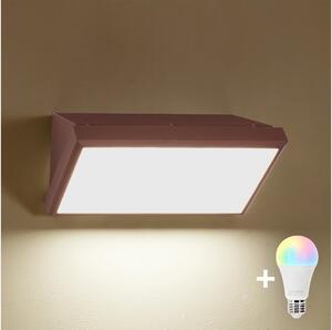 Brilagi - Aplică LED RGBW de exterior TRIANGLE 1xE27/9W/230V maro IP65