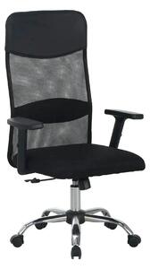 Scaun birou ALEX, negru, stofa/plasa, 68x61x108/118 cm
