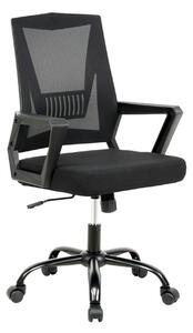 Scaun birou YUKI, negru, stofa/plasa, 56x58x96/102 cm
