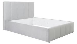 Cadru pat LONES 140x200, stofa catifelata gri deschis - Bluvel 03