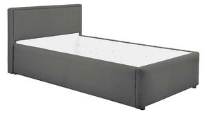 Cadru pat NEDIN 90x200, stofa clasica gri inchis - Maya 21