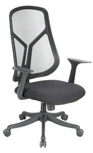 Scaun birou ODO, negru, stofa/plasa, 64x65x107/117 cm