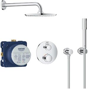 Grohe Grohtherm set de duș ascuns cu termostat cu duș de ploaie StarLight Chrome 34732000
