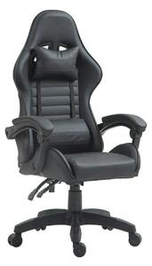 Scaun gaming X-PLAY, negru, piele ecologica, 64x65x123/132 cm