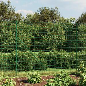 Gard plasă de sârmă cu bordură, verde, 1,4x10 m