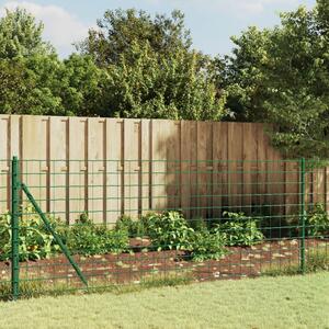 Gard plasă de sârmă, verde, 1x25 m, oțel galvanizat