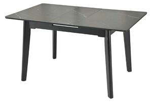 Masa extensibila OSTEN, negru cu efect de marmura, 140/180x80x76 cm