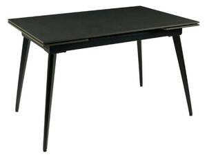 Masa extensibila REEF, negru, ceramica/metal, 120/180x80x76 cm