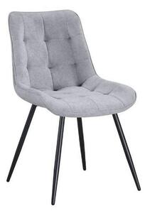 Scaun EVO, gri deschis/negru, stofa clasica/metal, 51x63x86 cm