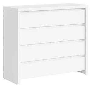 Comodă Nolroma 105, Alb, PAL laminat, 92x105x41cm, 43 kg