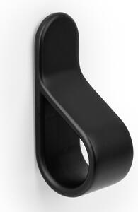 Buton pentru mobila Belt, finisaj negru mat, 63.5x22 mm