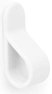 Buton pentru mobila Belt, finisaj alb mat, 63.5x22 mm