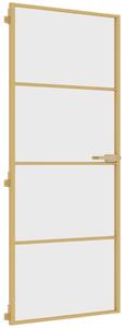 Ușă de interior Slim auriu 83x201,5cm sticlă temperată/aluminiu