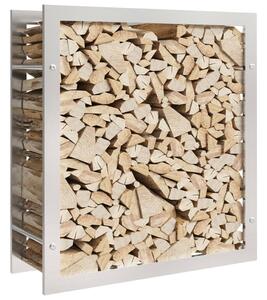 Suport pentru lemne de foc, 80x28x86 cm, oțel inoxidabil