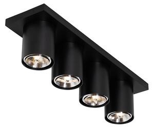 Spot de tavan modern negru 4 lumini - Tubo