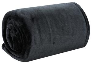 Pătură, negru, 200x240 cm, poliester
