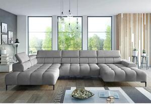 Coltar extensibil modern CALDO XL, sezlong dreapta, stofa catifelata g