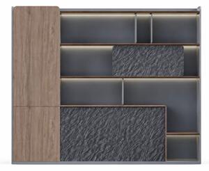 Dulap Portofino W2422A, cu iluminare integrata - L2400 x l400 x H2200 mm
