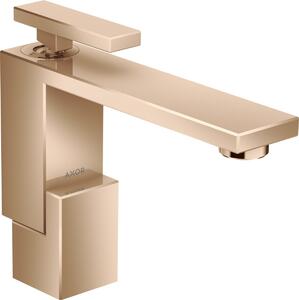 Baterie lavoar baie red gold lucios cu ventil click-clack, Hansgrohe Axor Edge 130 Red gold lucios