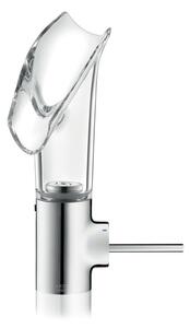 Baterie lavoar baie crom sticla transparenta cu ventil inclus Hansgrohe Axor Starck V 140 Crom/sticla transparenta